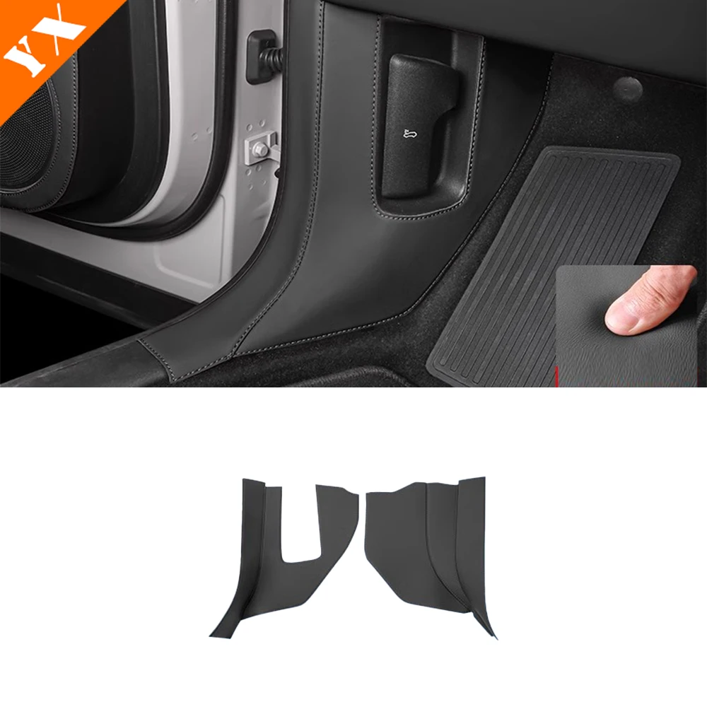 

For Li Xiang L6 Accessories 2024 2025 Leather Car Driver And Passenger Door Anti Kick Pad Door Entry And Exit Anti Kick Pad