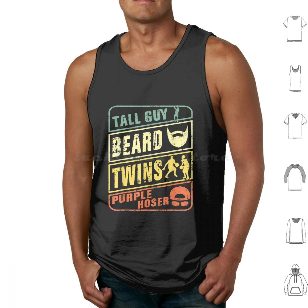 Tall Guy Beard Twins Purple Hoser Tank Tops Vest Sleeveless Discount Logo Trending Funny Cool Sale Christmas Big Sale