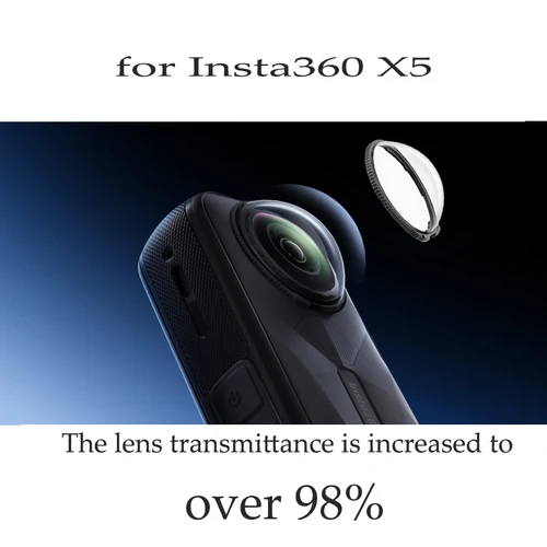 Imagen 2 del producto Juego de accesorios para Insta360 X5, Protector de pantalla de lente, bolsa de almacenamiento, película protectora de pantalla, correa de muñeca de mano para Insta360 X5