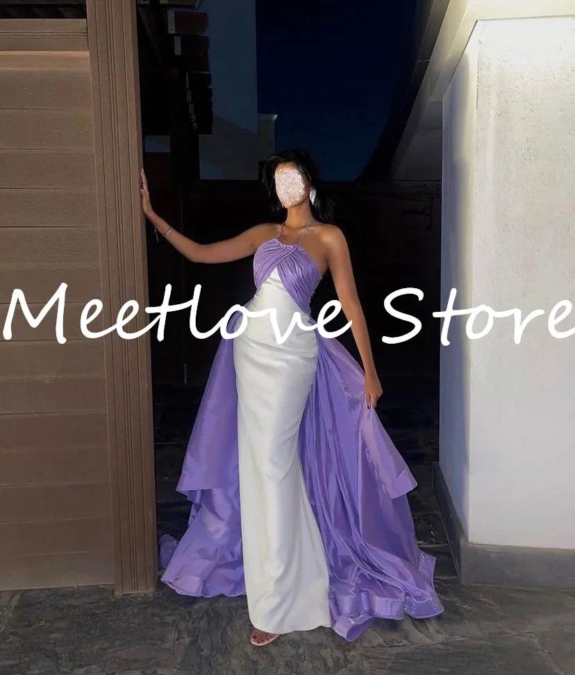 Meetlove فساتين لحضور الحفلات الموسيقية المخصصة بدون حمالات على شكل حرف a مع فيونكة من الساتان مناسبة رسمية فستان فيستدوس فيستاس إي أدواتس رداء نسائي