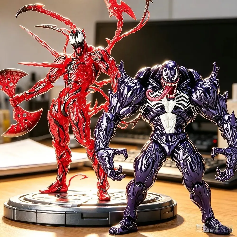 Image of Hochwertige 16CM Venom Carnage Anime-Puppe Actionfigur PVC-Spielzeug Sammelfiguren als Geschenke für Freunde