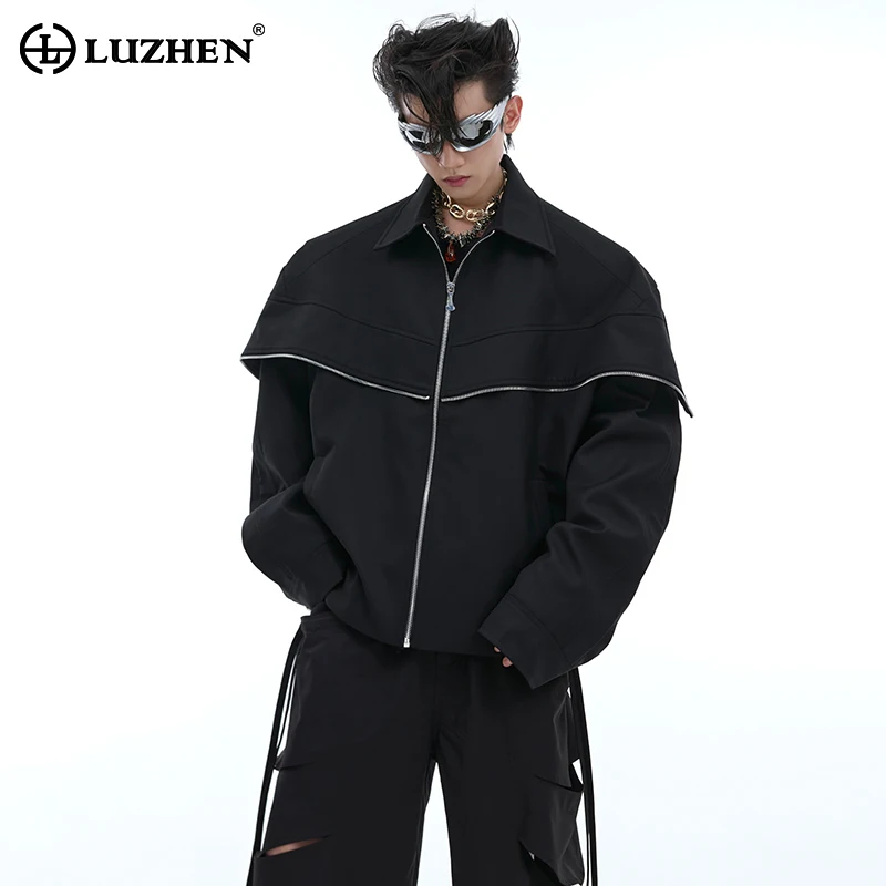 

LUZHEN 2024 Autumn New Patchwork Design Plain Trendy Jackets Niche Design Stylish Men's Coats Korean Reviews Many Clothes LZ4525