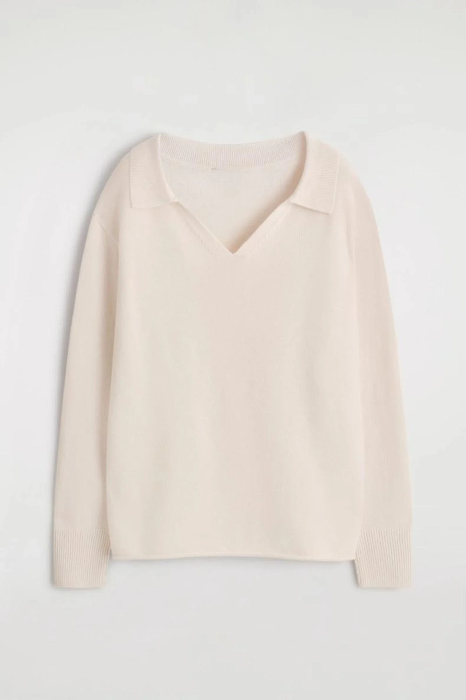 زي أثيري 2025 كوس نمط جديد لخريف المرأة عادية معيار نمط بولو طوق مزيج سترة محبوكة #5