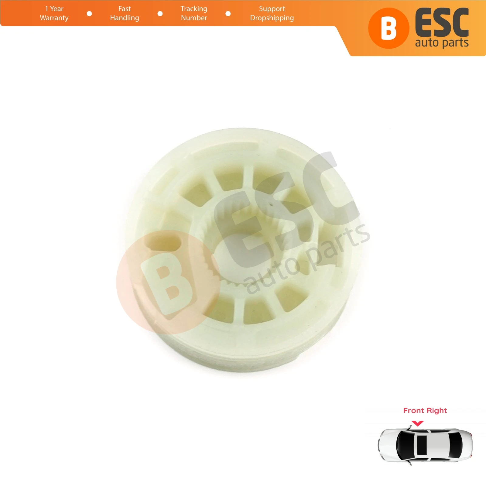 ESC Auto Parts EWR5223 Power Electric Window Regulator Repair Wheel Pulley Front Right Door for Hyundai Elantra MK4 Sonata MK5