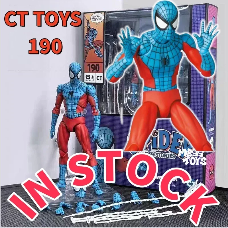 

Новая коллекционная фигурка CT Toys MAFEX 190 Человек-паук (комикс-версия), подвижная, модель-конструктор, настольное украшение, игрушка для мальчиков, подарок