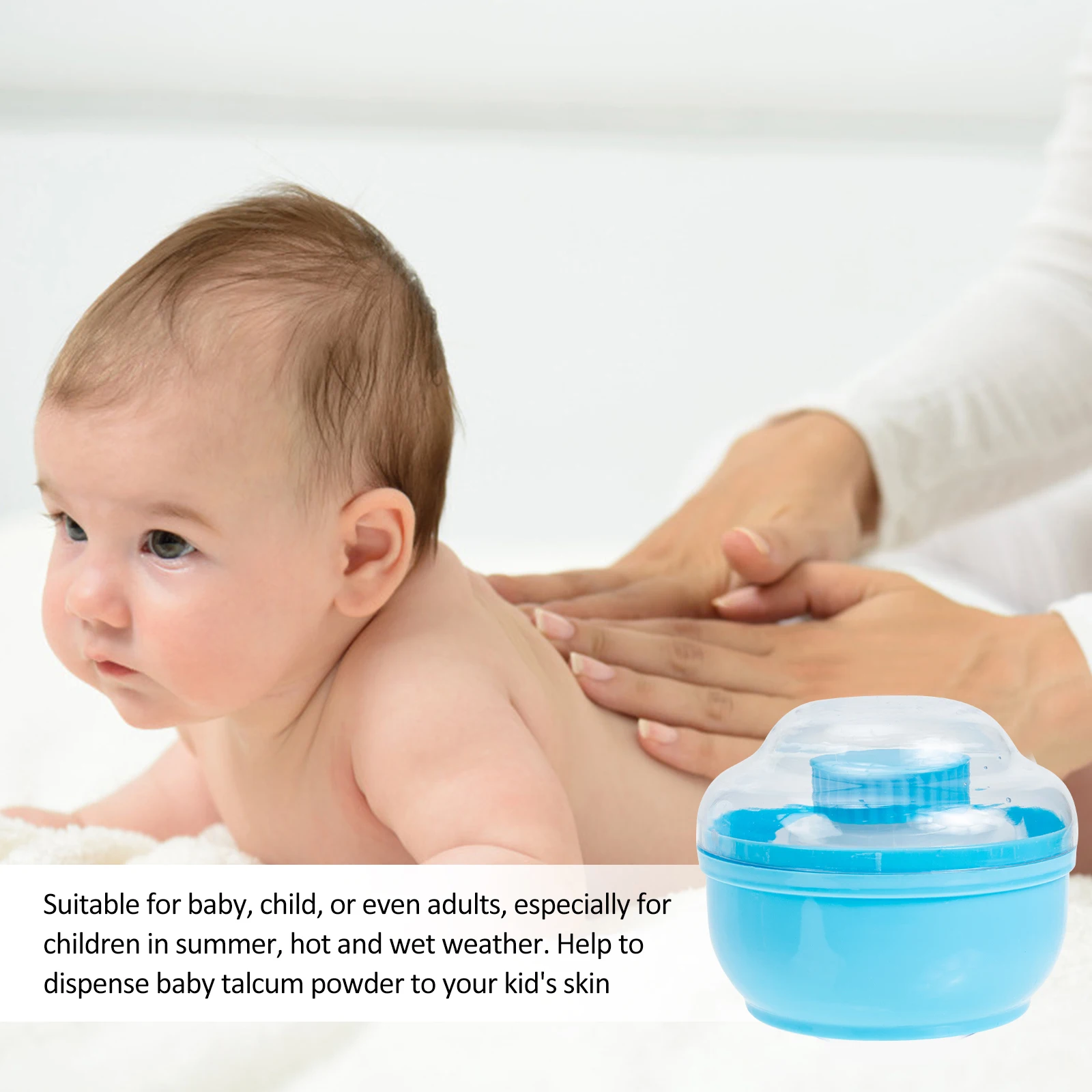 

2 Sets Baby Talcum Case Infant For After Bath Household Makeup Puff Container Newborn Powder Dispenser Kids Powder Case
