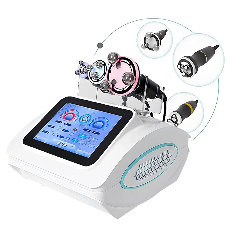 3 in 1 Radio Frequency 360 Degree Automatic Rotating Vibration Led Light RF Body Slimming Face Lifting Skin Tightening Machine