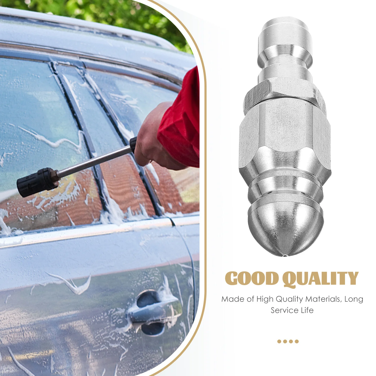 الفولاذ المقاوم للصدأ فوهة الضغط العالي المدمجة سهلة التركيب أجزاء آلة التنظيف فوهة المجاري فتح غسالة نفاثة