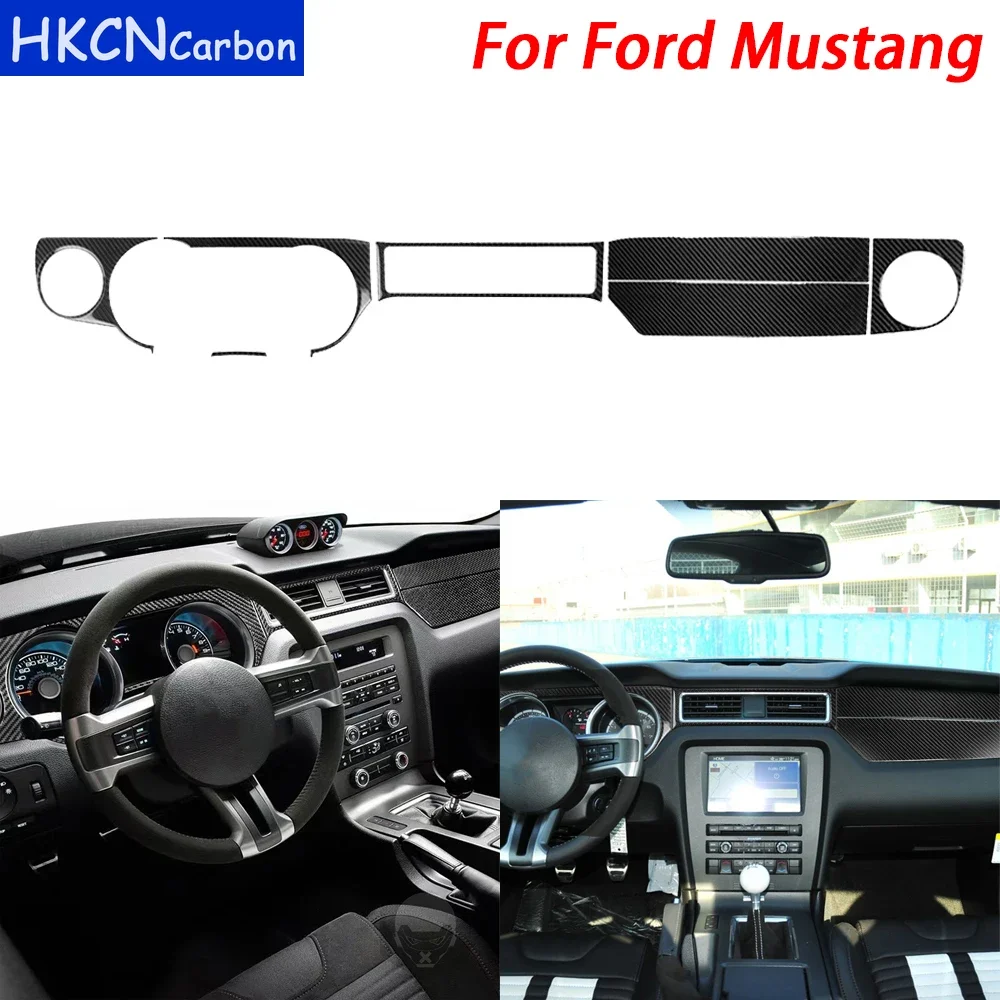 

Для Ford Mustang 2009-2013 аксессуары из углеродного волокна, приборная панель, спидометр, воздуховыпускная панель, крышка, наклейка для украшения салона автомобиля