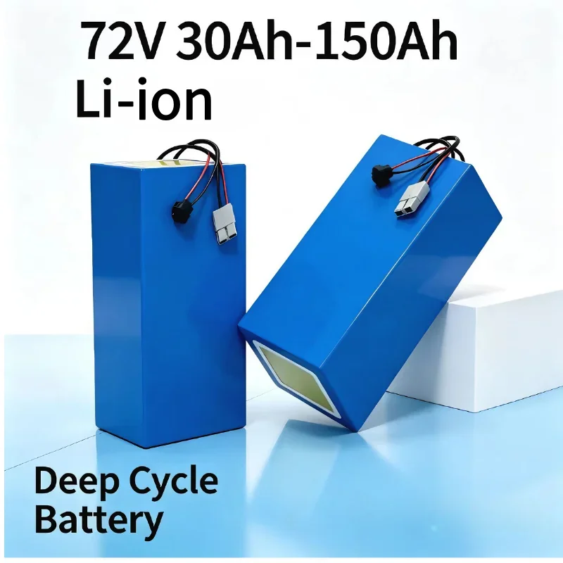 72V 30Ah‑150Ah LiPo Lithium‑Ion Rechargeable Battery Pack, Built‑in Safe BMS Protection, Compatible With 3000W‑15000W Electric M