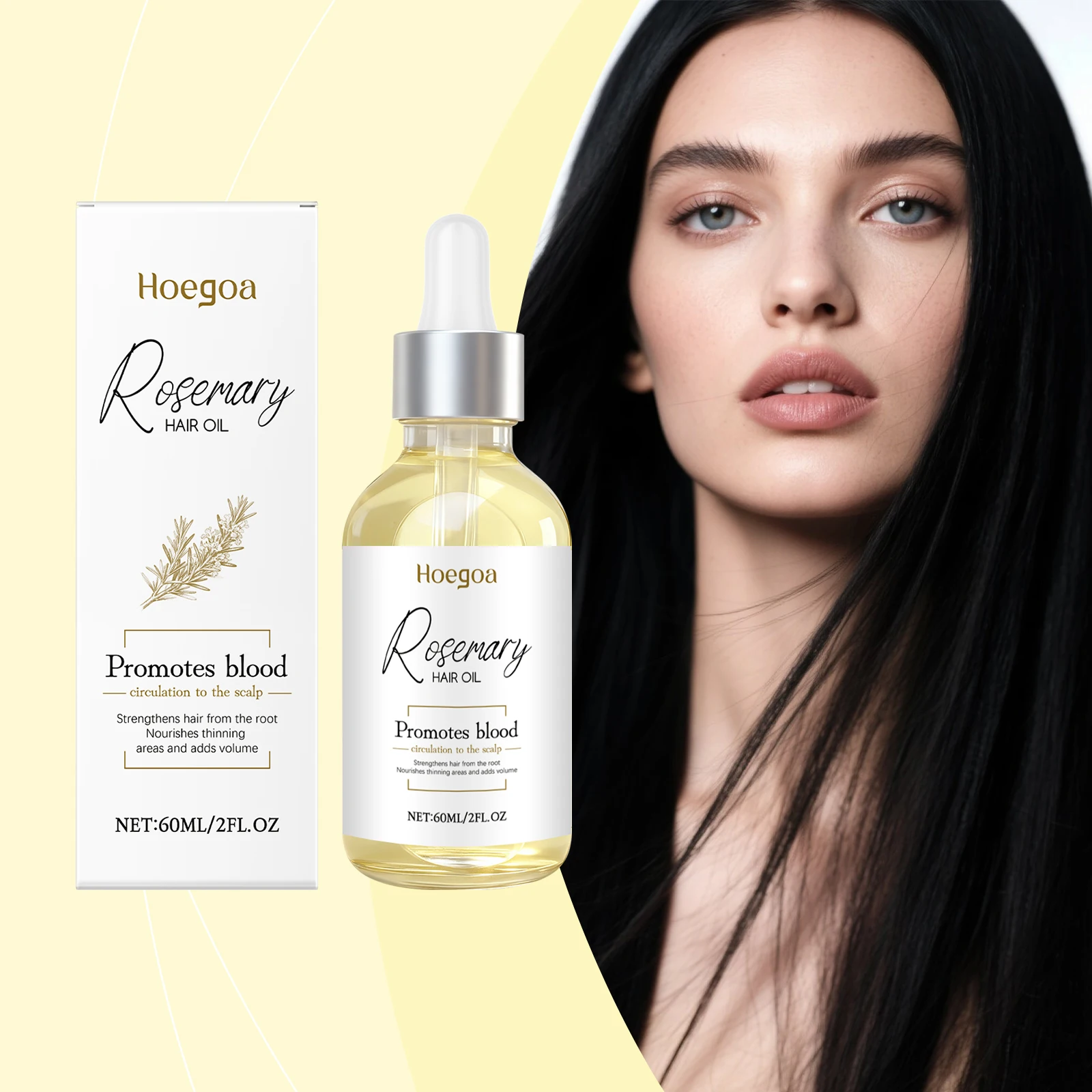 

Moisturizing Rosemary Hair Essential Oil Plant Extract Refreshing Easy Absorption Daily Gentle Care Tame Frizz Smooth Shiny