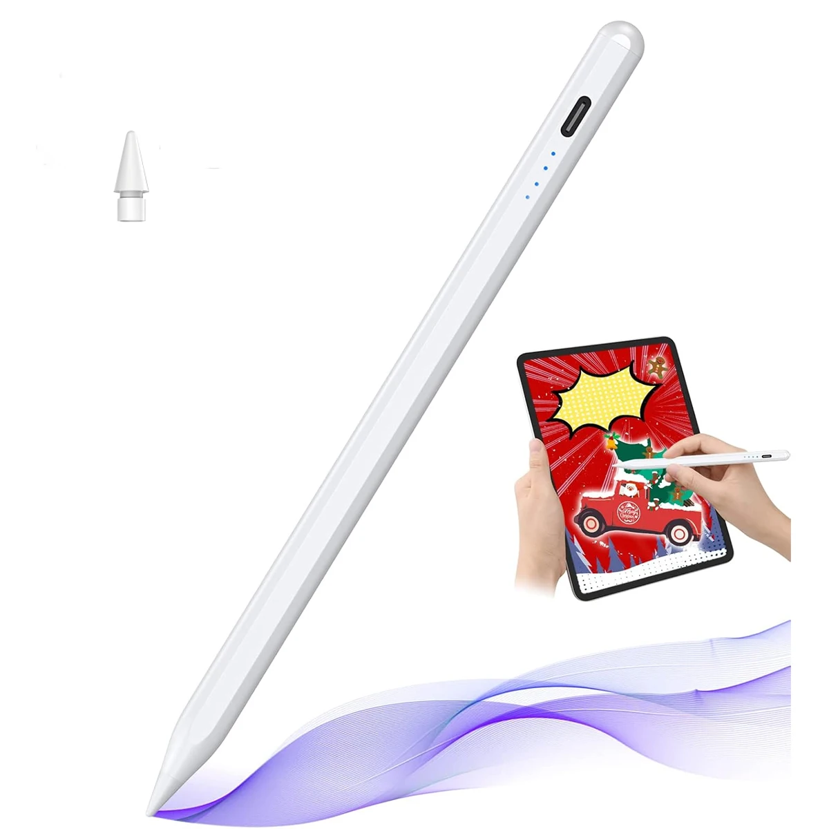 

Stylus Pen for iPad 2018-2025, 2X Fast Charge iPad Pencil 2nd Generation Compatible with Apple iPad Pro M4/ 12.9"(6/5/4/3)/ 11"(