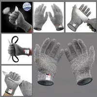 1 Pair Security Protection Anti-Cut Gloves Cut Proof Stab Resistant Stainless Steel Wire Metal Mesh Butcher Cut-Resistant Gloves 2
