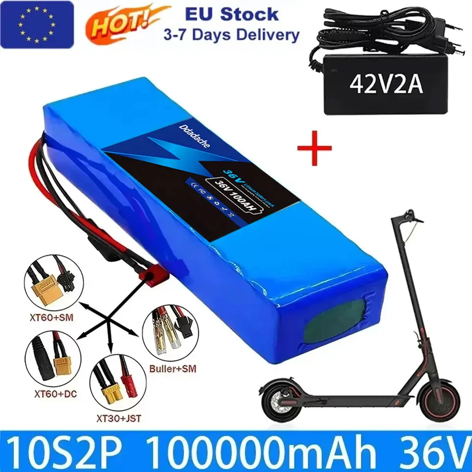 Elektroroller 36V 10S2P 10Ah 18650 Batteriepack 500W 36V Lithium-Ionen-Akku