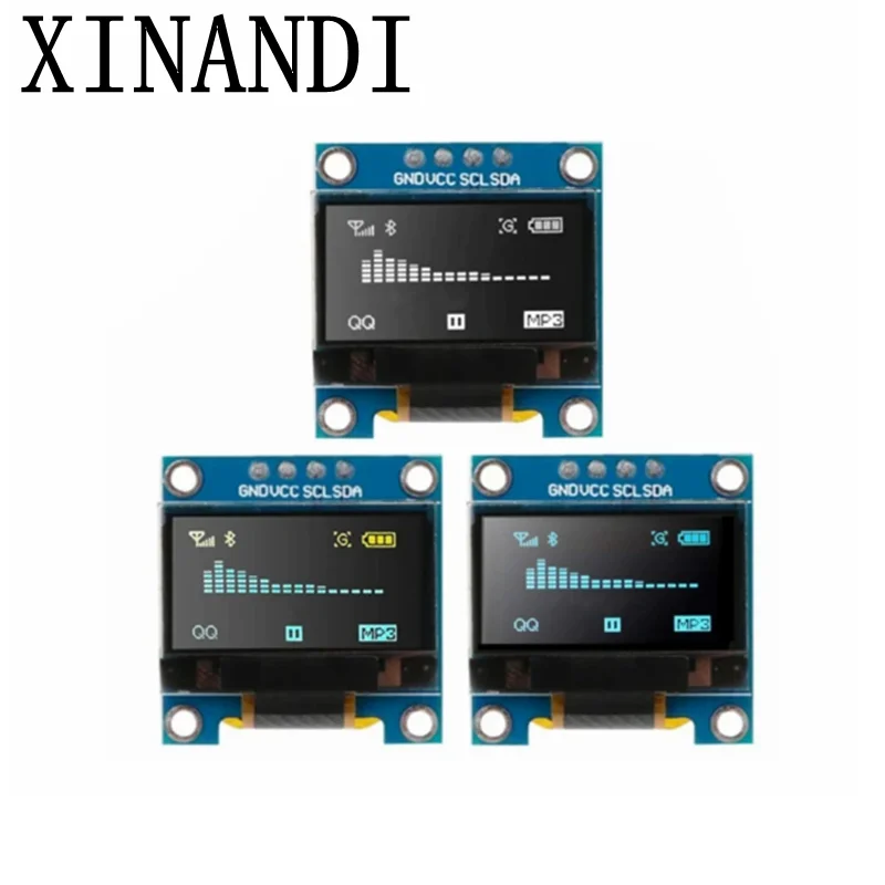 Placa de tela LCD para Arduino, Módulo de exibição OLED, Serial IIC, Branco, Original, 0.96 