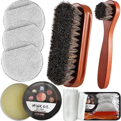 8 件 Mink Oil for Leather Shoes Boots 3.5 oz Leather Conditioner and Cleaner with Travel Bag Soften for Boots and Shoes
