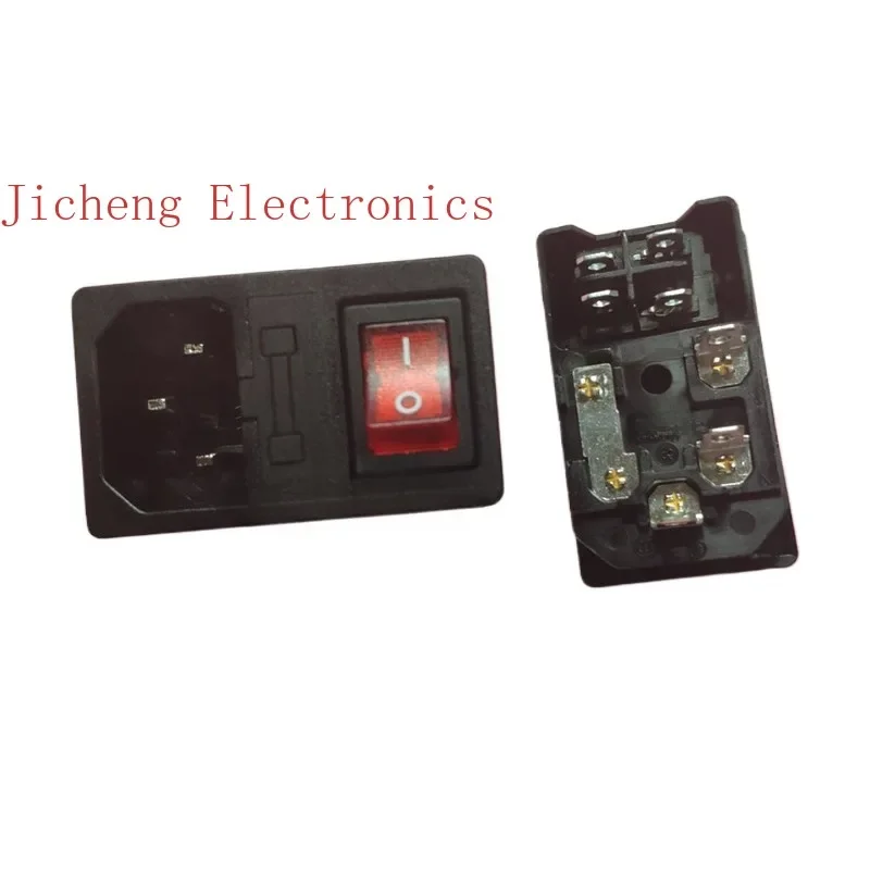 

10PCS AC power socket S-03F-12S fuse holder ship type three-in-one AC-01