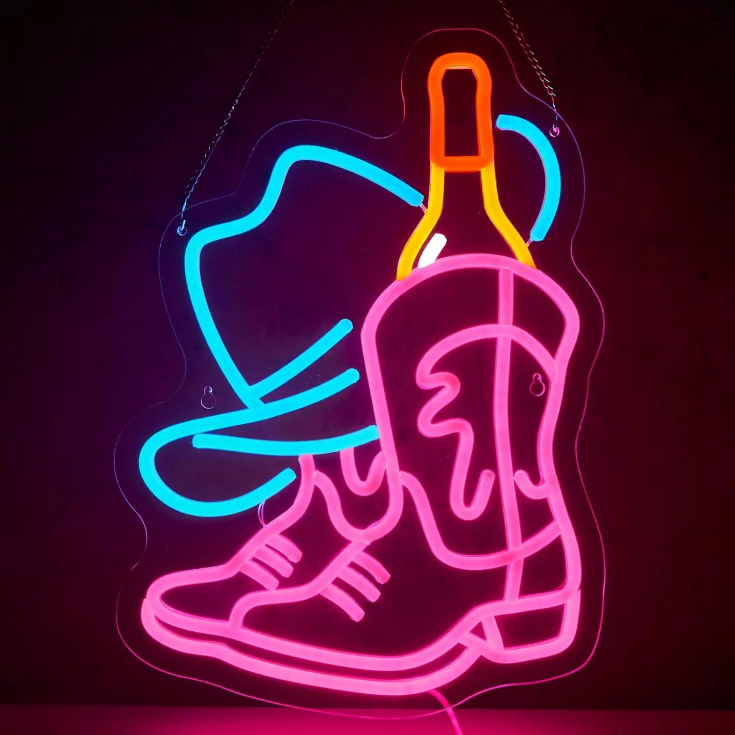 

Ковбойская шляпа с ботиком, неоновая вывеска, USB светодиодная подсветка для пивного бара, ресторана, дома, паба, магазина вечеринок, деловое украшение, подарок personnalisé