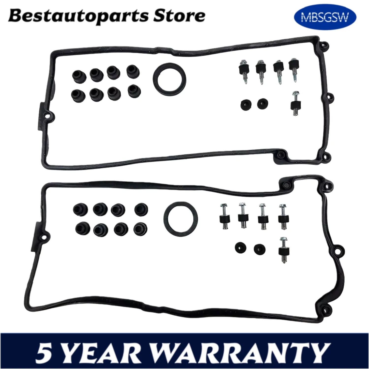 AUTO ENGINE PARTS Valve Cover Gasket Set For ALPINA BMW MORGAN WIESMANN 3.6 4.0 4.4 4.8 L T V8 GAS N62 2000-2024