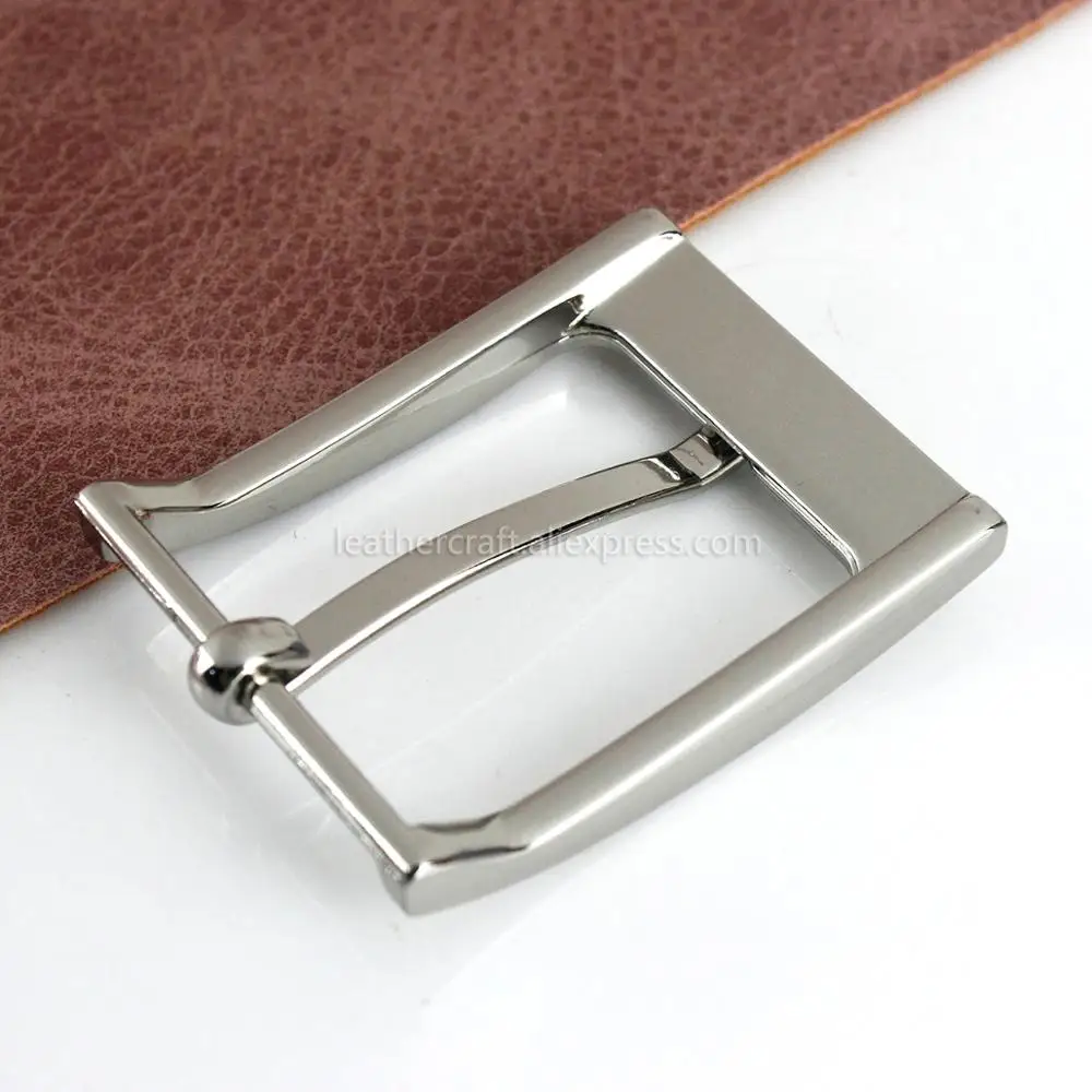 1pcs Alloy 35mm Belt Buckle Silver Brushed Casual End Bar Pin Buckles Leather Craft Belt Parts Accessories