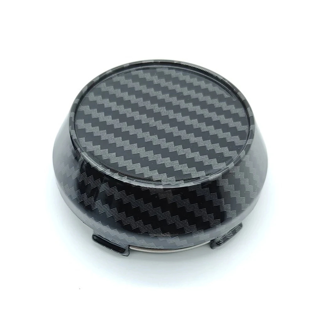 4PCS Universal 60MM Carbon Fiber Black Car Wheel Center Cap Replacement Hubs Cover Badge Auto Styling Modified Accessories