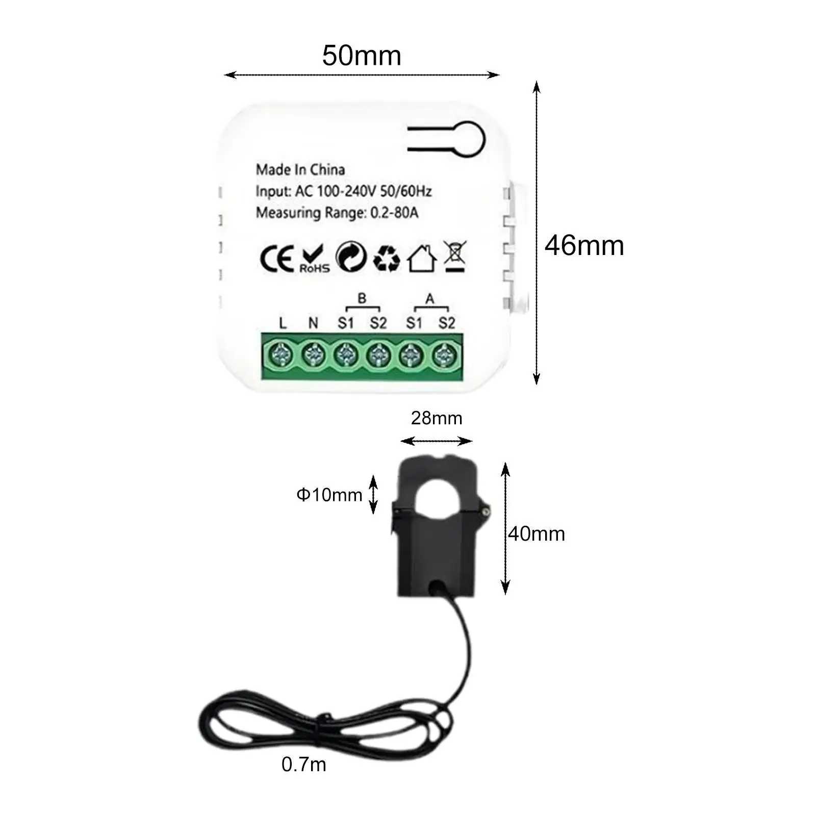 Smart Energy Meter Intelligent Volt Meter for Rental House Hotel Household