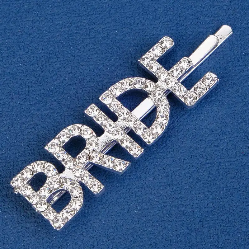 2 Stücke Silberne Strass-Haarspangen mit kleinen Schriftzügen, modische Haarstyling-Accessoires – Detail 8