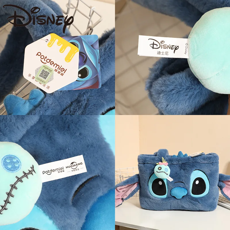 Oryginalna pluszowa zabawka z kreskówek Disney Stitch Scrump Doll Torba na ramię Słodki i uroczy miś truskawkowy Miękka torebka dla dziewczynek