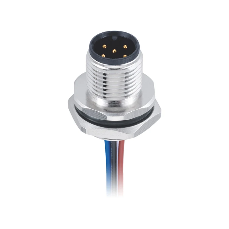 

IP67 M12 a Code Male Panel Connector 3 Pin Rear Mount PG9 Thread with 0.2M Single Wires