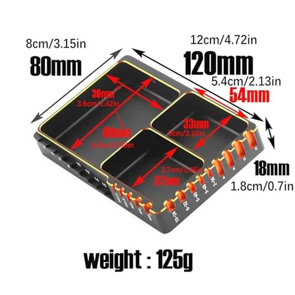 For Efficient Metal Screw Organizer with 3 Compartments for Neatly Storing Screws Bolts and Small Repair Parts