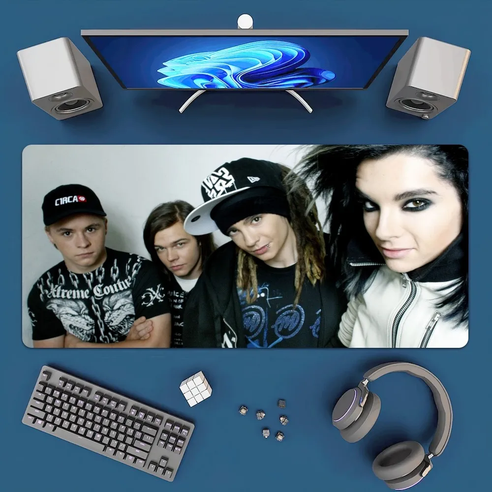 Band Tom Bill Kaulitz Tokio Hotel Mousepad Office Large Mouse Mat Keyboard Mats Rubber PC Computer Game Big Anti-slip Mice Mat