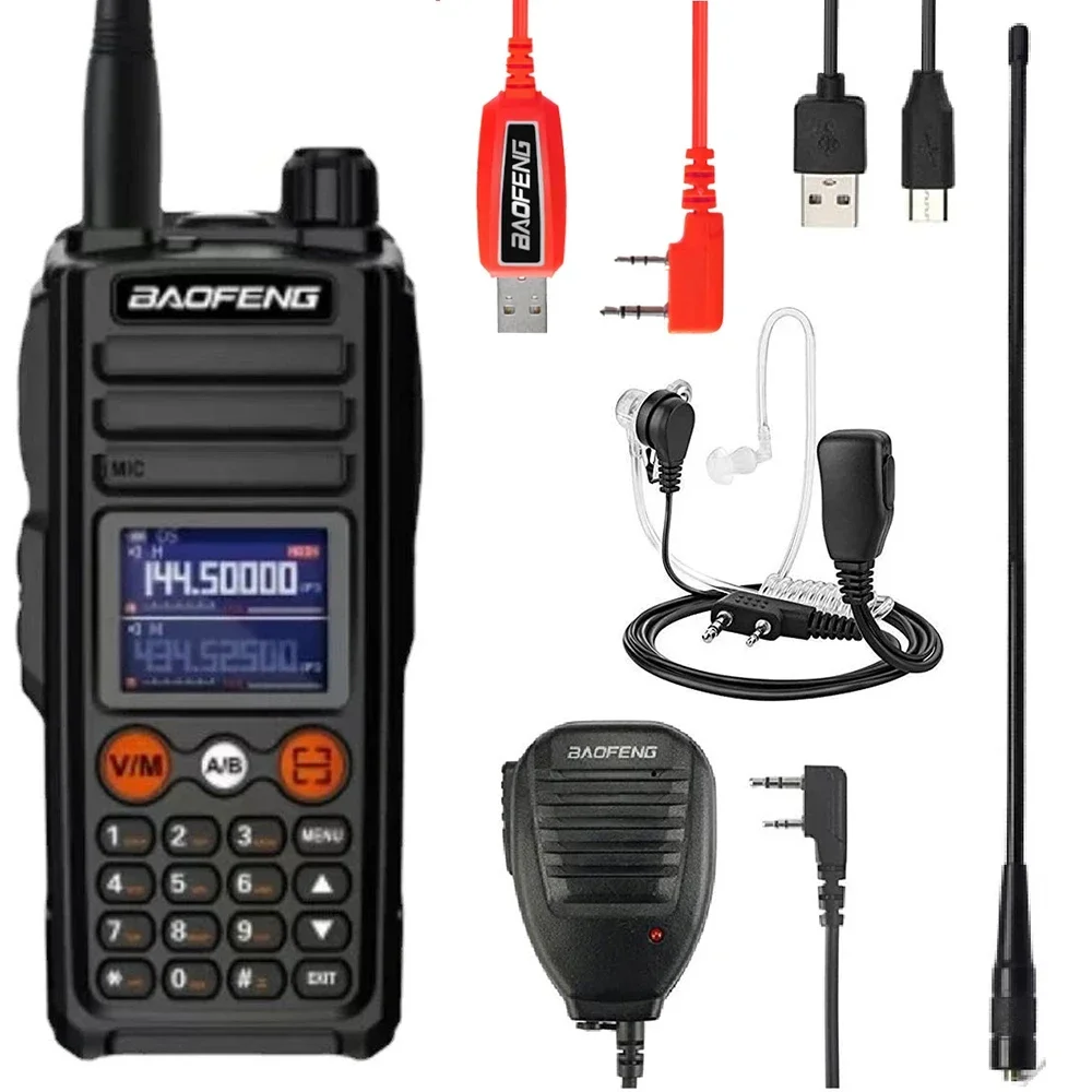 Baofeng Official Store 2024 New UV 27 Ham 999CH Walkie Talkies 5-10km 10watt Tri Band Two Way Radio