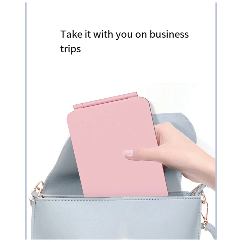 Miroir de maquillage pliant portable, miroir de voyage ultra-mince, gradation tricolore, 10X HD