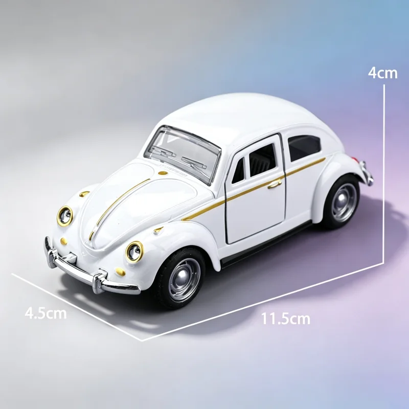 1:36 Vintage Beetle Alloy Car Model Pull‑Back Diecast Toy Car