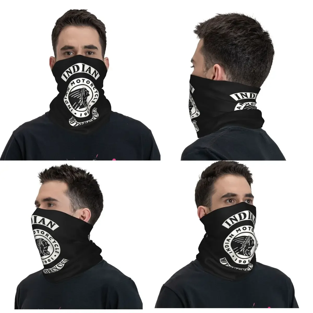 Bandana india para motocicleta, polaina para el cuello, máscara estampada, bufanda multifunción para ciclismo, deportes para hombres, mujeres y adultos, transpirable