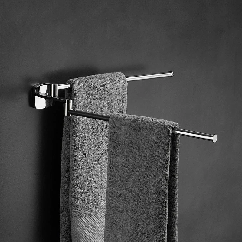 

Многофункциональная складная вешалка для полотенец из нержавеющей стали без сверления, хромированное кольцо для полотенец, для ванной комнаты и душа