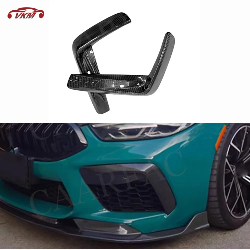 

Carbon Fiber Front Bumper Grille Decorative Strip For BMW M8 F91 F92 F93 2017-2023 Front Fog Light Eyebrow Body Kits FRP