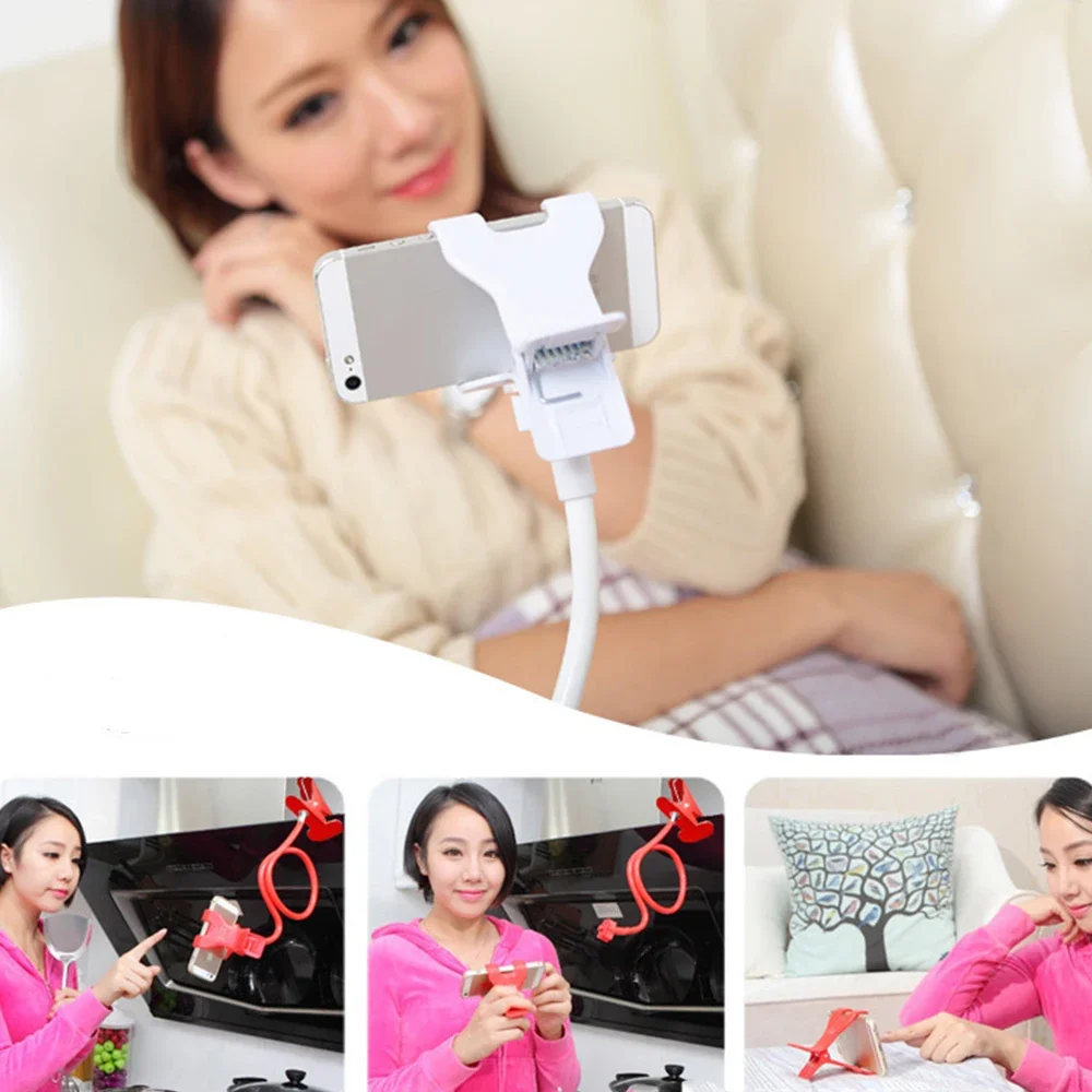 Mobile Phone Holder Universal Smartphone Clamp 64cm Claw Clip Flexible Rod Articulate Support Bracket 360° Adjustable Lazy Stand