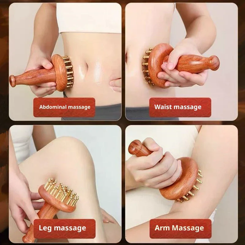 المحمولة النحاس خشبية غوا شا أداة تدليك رئيس الرقبة الساق الجسم ميريديان مدلك اللمفاوي العضلات الإغاثة الألم تدليك الأنسجة العميقة #3