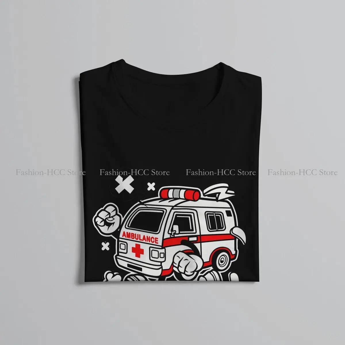 Gamer Cartoon Graphic TShirt Ambulance Ambulances Printing Streetwear Comfortable T Shirt Men Short Sleeve Special