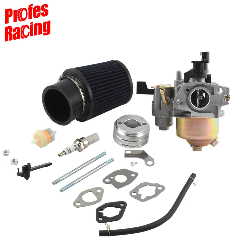 For Predator 212cc 196cc 6.5hp bt200x Mini Bike KT196 MudHead scorpion 606 mid ct200u-ex Carburetor carb Air Filter adapter Kit