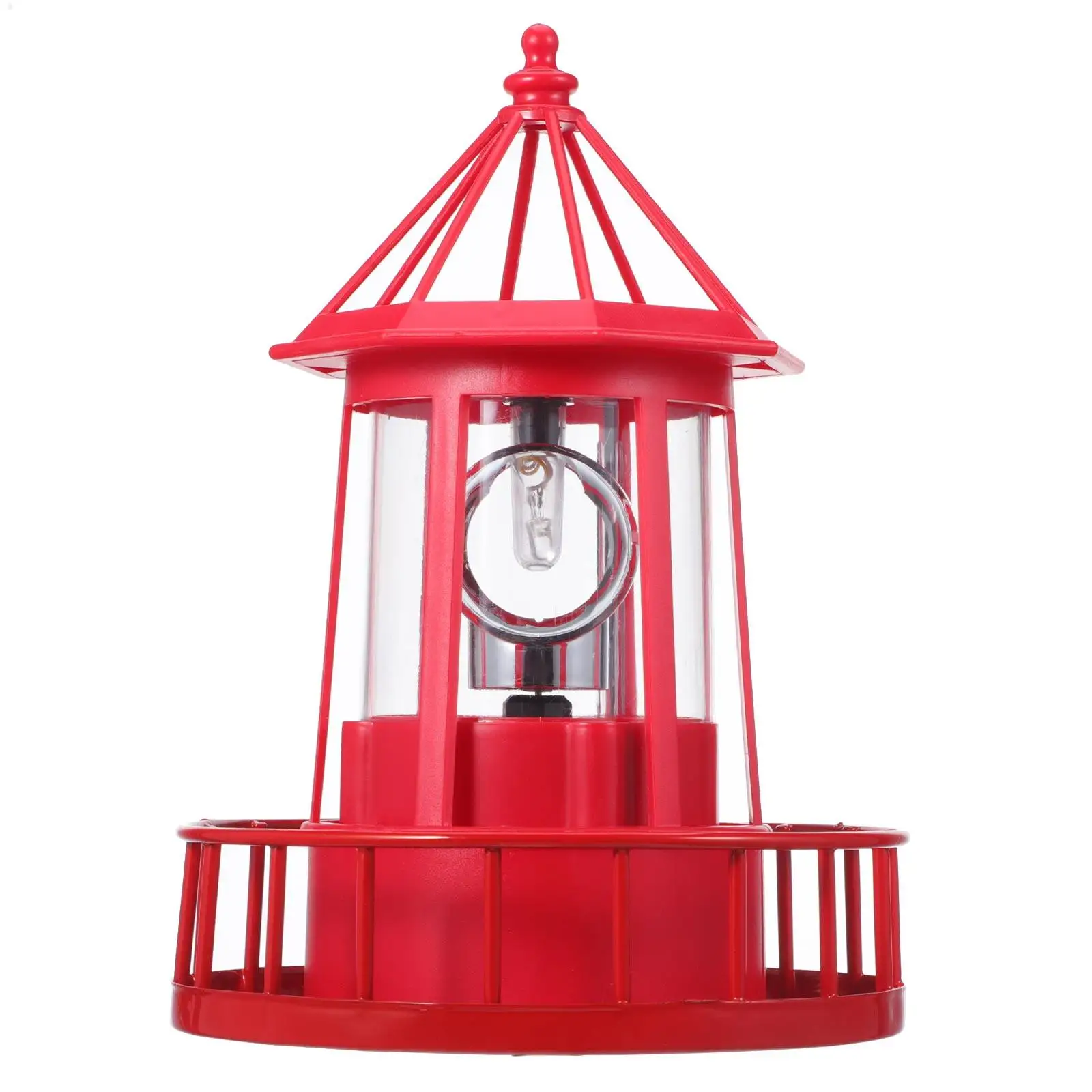 Rotating Lighthouse Solar Powered Lighthouse With Rotating Beacon Lights For Outside Solar Powered Lighthouse Lamp Yard Decor