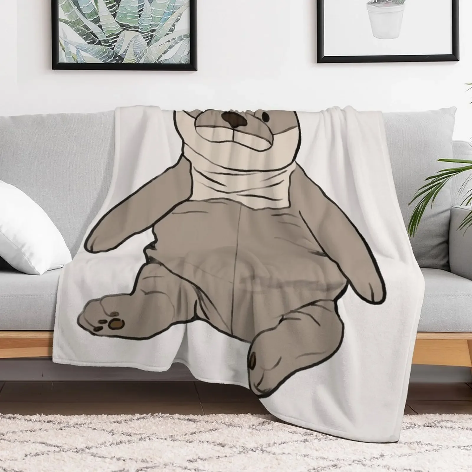 gray shinada global otter Throw Blanket Bed Fashionable for babies Blankets For Sofas Flannel Blankets