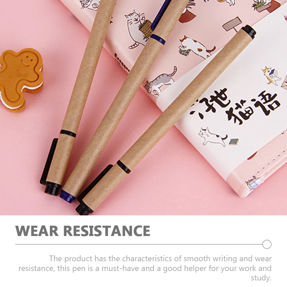 

10pcs Neutral Adorable Gel Portable Writing Office Stationery Signature Pens Kraft Paper Pens Writing Tools For Party Favors