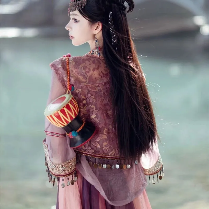 Exotic Clothing Western Region Dance Girl Performance Wear Ancient Style Han Chinese Photography Dunhuang Kweichow Moutai