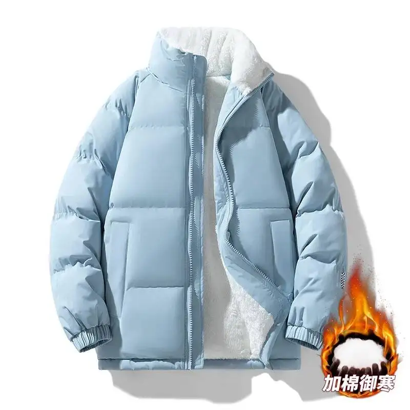 سترة شتوية سميكة عصرية مريحة من القطن القطيفة على طراز منفذ سترة كاجوال فضفاضة للرجال والنساء