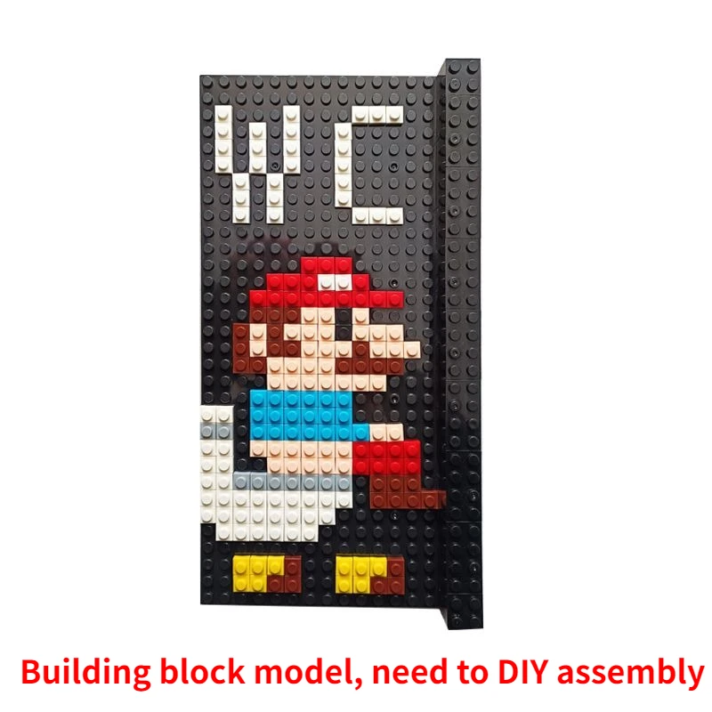 Super Mario Toilet Signs Funny Home Decoration Building Blocks Anime WC Doorplate Indicator Plaque Cartoon Restroom Wall Signage