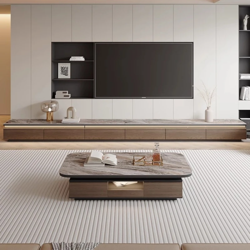 

TV Stand Entertainment Center Modern Electric Fireplace Floating Wood Console Storage Cabinet Design Meuble Salon Furniture