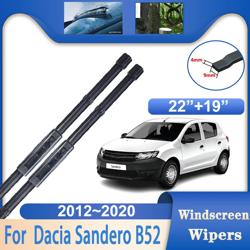 

Для Dacia Sandero Renault Sandero B52 аксессуары 2012 ~ 2020 лобовое стекло дворники чистящие лезвия сменные автомобильные щетки