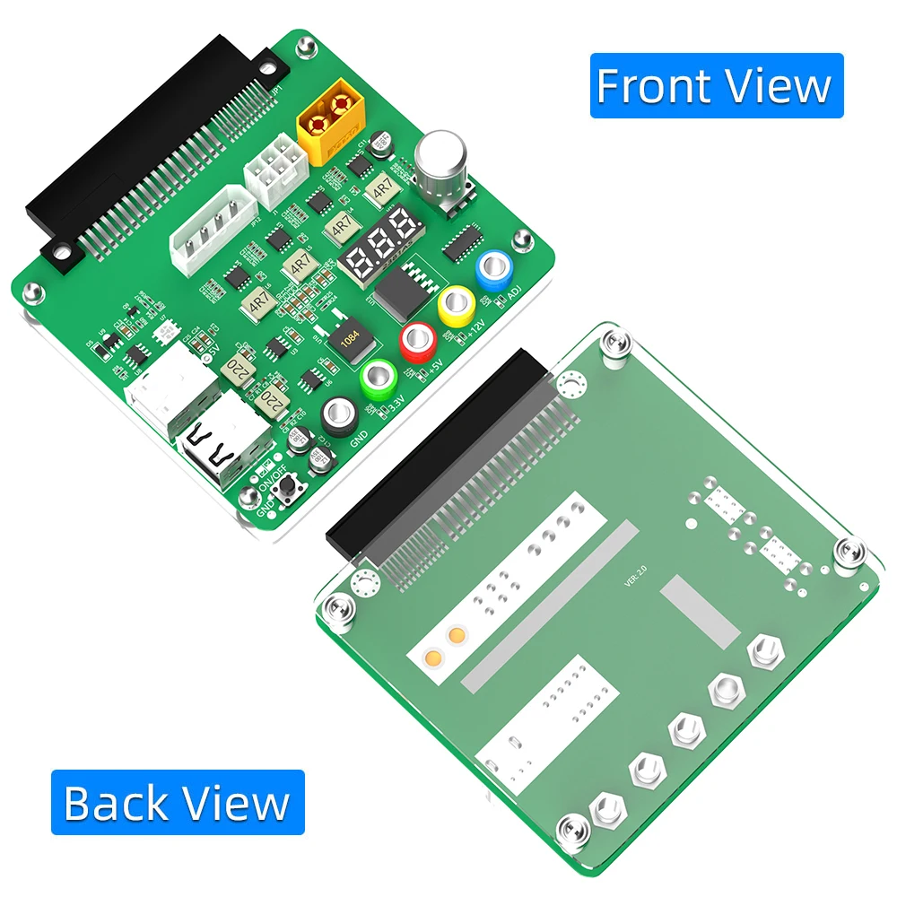 Suitable for Dell brand PSU with adjustable voltage knob and 3.3v/5v/12v /USB 2.0/QC 2.0/ 3.0/12v power breakout board